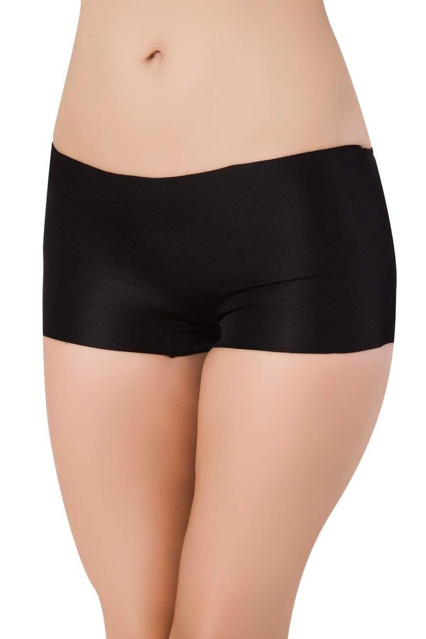 Women's Black 3-Piece Laser Cut Boxers