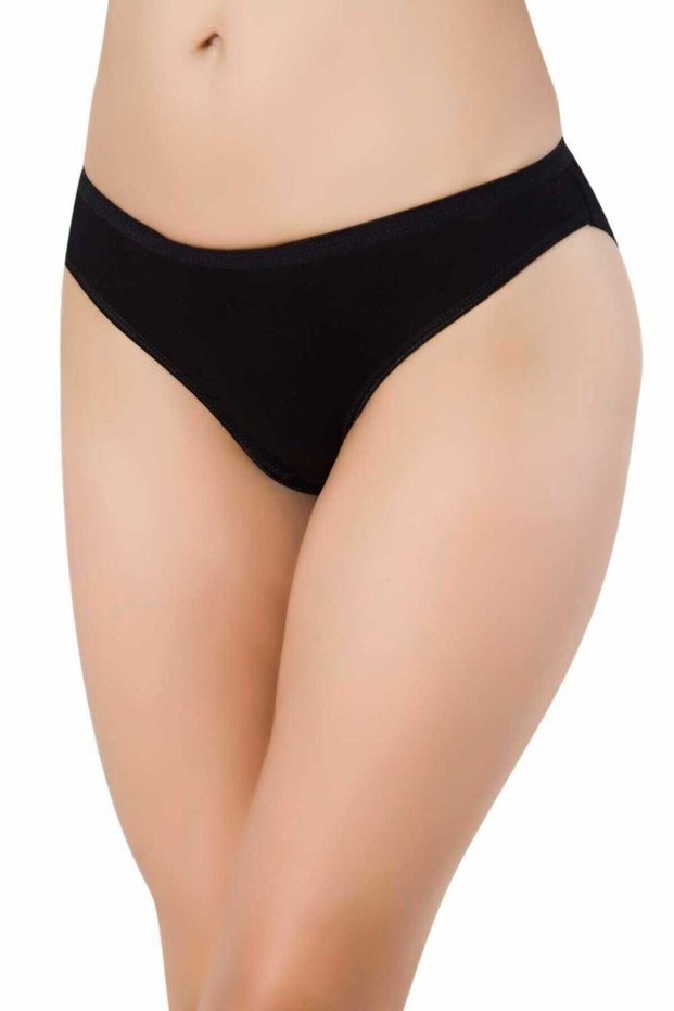 Women's Black Bamboo Panties 4 Pieces