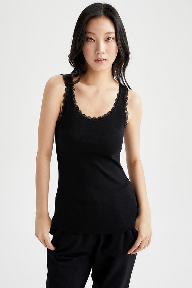 Fall In Love Regular Fit Dantelli Askılı Atlet - 1