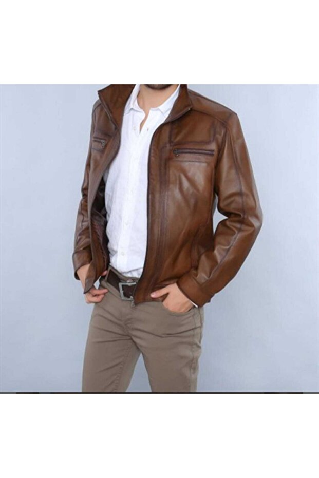 Taba Hakiki Deri Ceket - 3