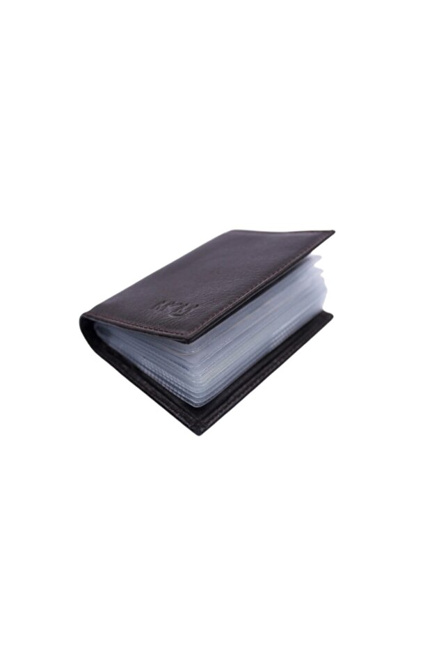Genuine Leather Men's Wallet & Card Holder with Transparent Card Holder