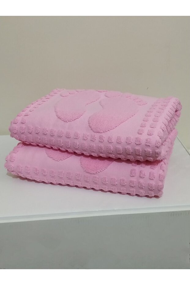 2 Piece Foot Towel Winter Towel Pink