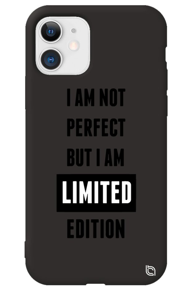 iPhone 11 Black Color Premium Velvet Inside Limited Patterned Silicone Phone Case