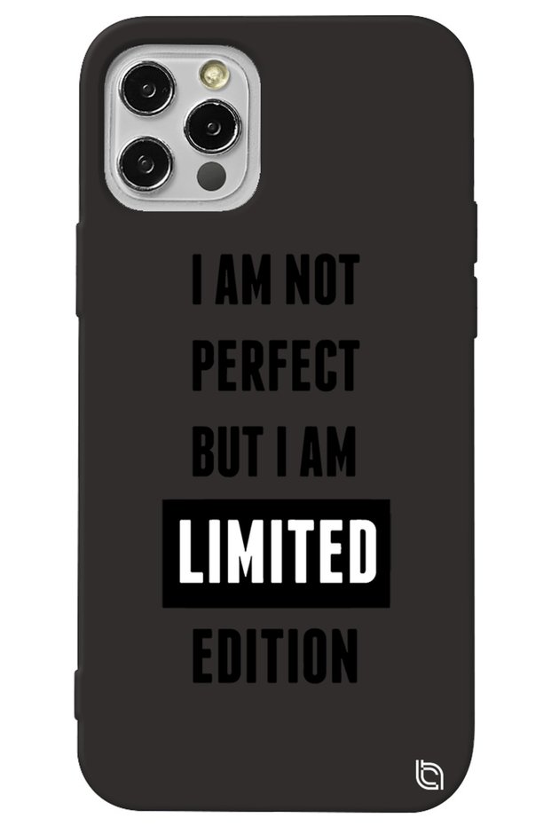 iPhone 12 Pro Max Black Color Premium Velvet Inside Limited Patterned Silicone Phone Case
