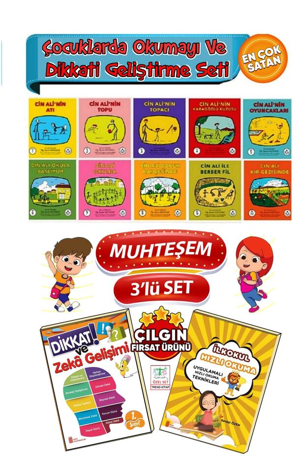 Cin Ali Story Set 10 Books Set for Children's Reading and Attention Development