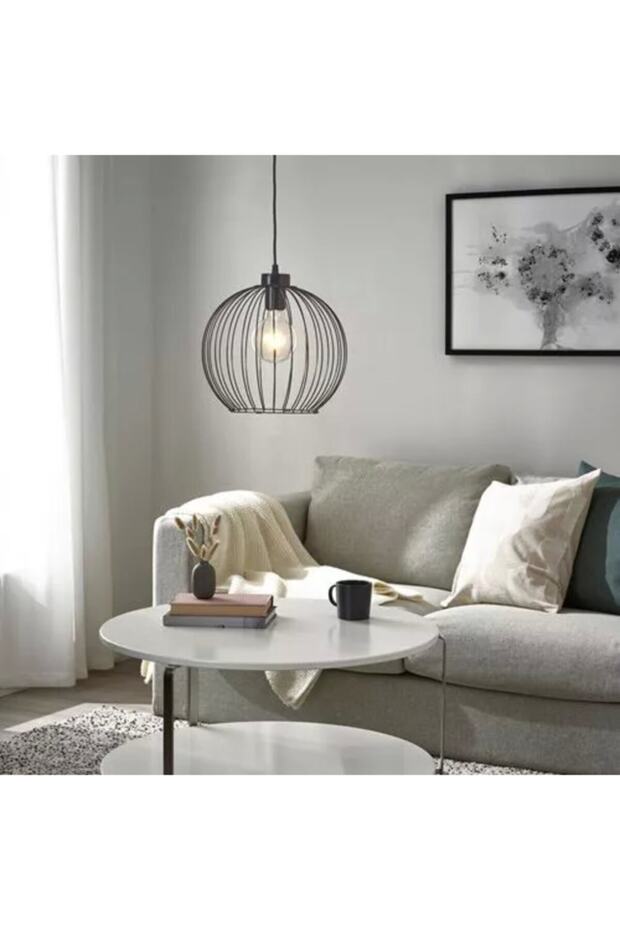 Grındfallet Sarkıt Lamba, Siyah, 30 Cm - 3