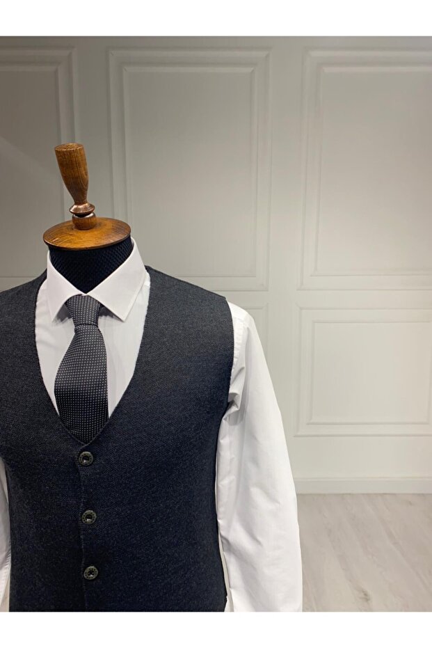 Premium Antrasit Triko Yelek - 2