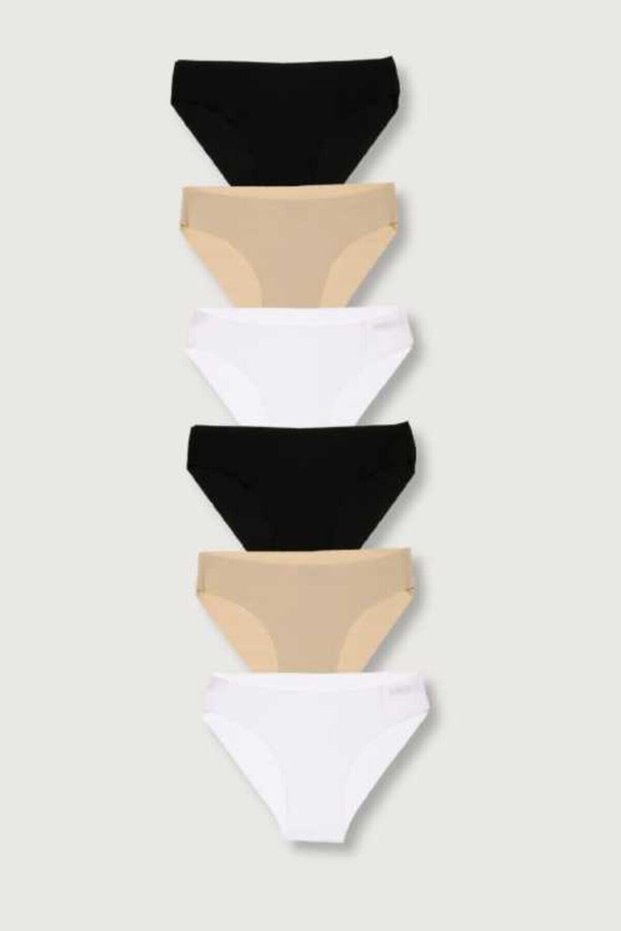 Bonbonetti Women's Laser Seamless Seamless 6-Piece Panties