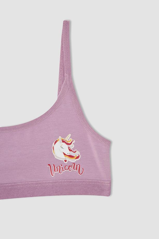 Kız Çocuk Unicorn Desenli Yarım Askılı Atlet V7851A621AU - 5