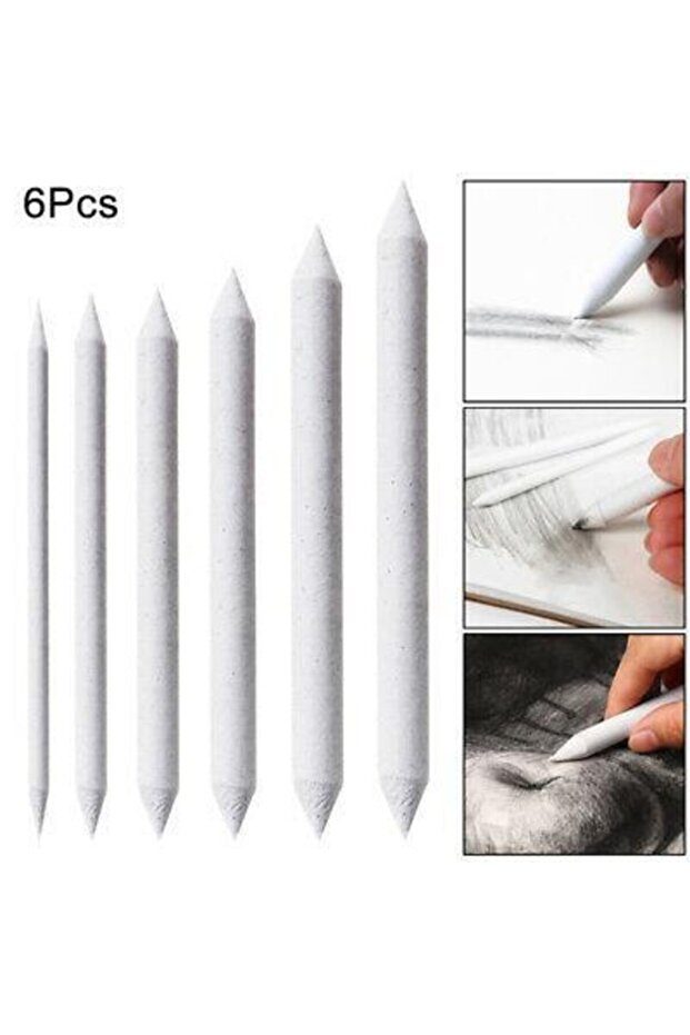 Hobialem Toz Pastel Dağıtıcı, Kaynaştırma Kalemi, 6'lı Set, Paper Stump, Tortillion