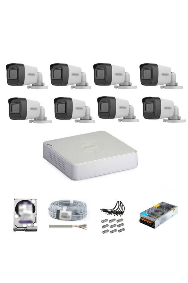 Haıkon 8 Kameralı Güvenlik Kamera Hazır Set 1tb 7/24 Hdd-1tb Kayıt Kapasiteli Sistem - 1