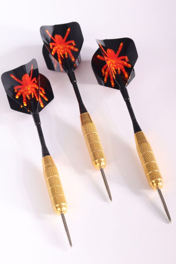 20 Gr. Dart Oku (3’lü Set) - Çelik Uç + Pirinç Gövde + Renkli Kanat - Dart Oku Seti - 2