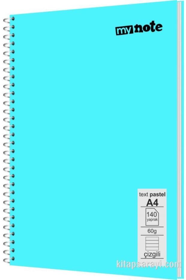 My Note A4 140 Yaprak Pp Kapak Pastel Spiralli Çizgili Defter - 1