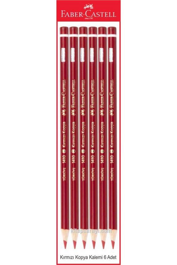 Faber Castel Candy Roll Kırmızı Başlık Kalemi 6 Adet - 1