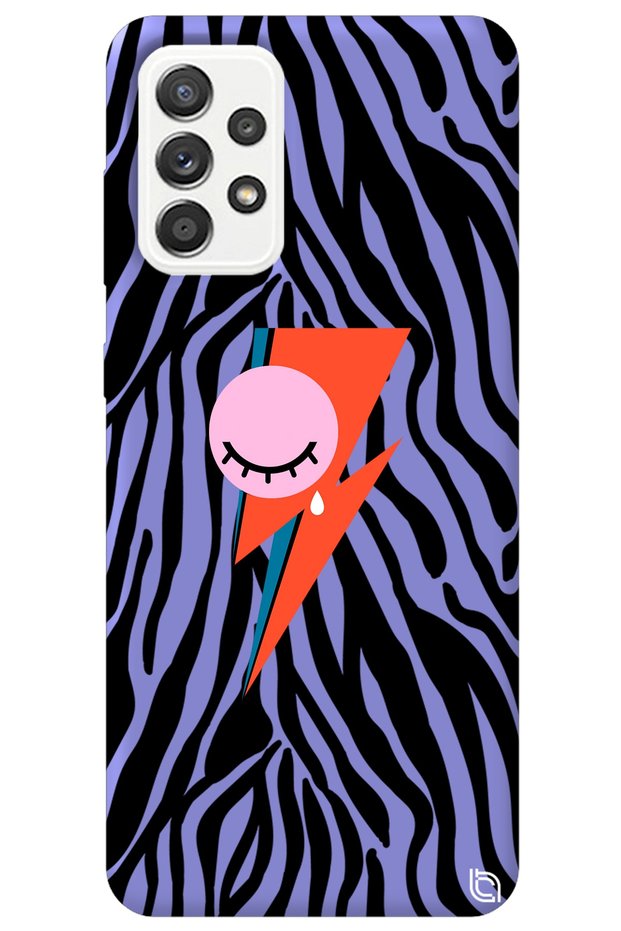 Samsung Galaxy A72 Lilac Color Premium Velvet Eye Age Patterned Silicone Phone Case
