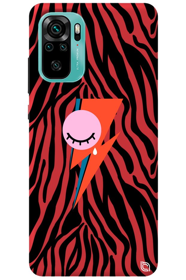 Xiaomi Redmi Note 10S Red Color Premium Velvet Eye Age Patterned Silicone Phone Case