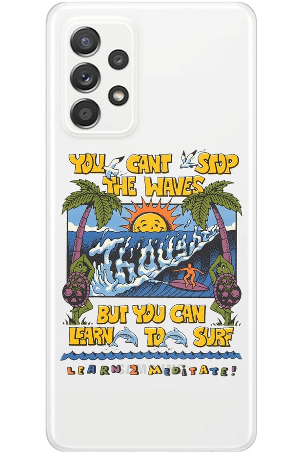 Transparent Silicone Phone Case with Pattern Waves Pattern for Samsung A52