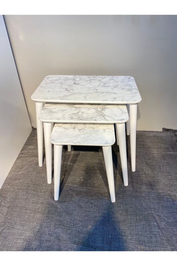 Ahşap Zigon Sehba Beyaz - 2