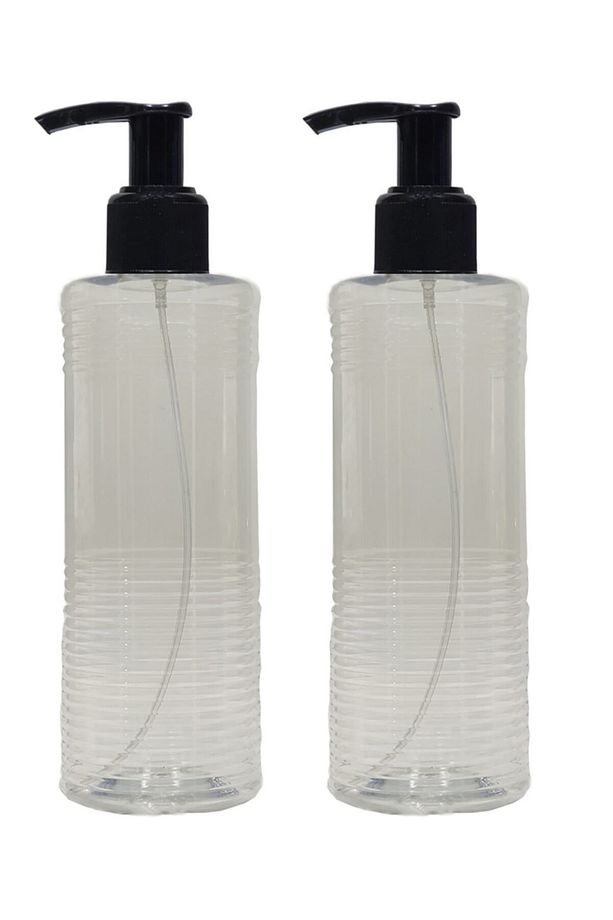 Sert Plastik 400 Ml Boş Sprey Kolonya Dezenfektan Şişesi + Sıvı Sabun Pompalı 2 Adet - 1