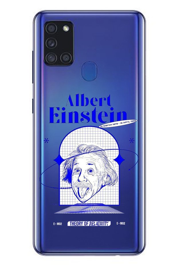 Transparent Silicone Phone Case with Pattern Samsung A21S Einstein
