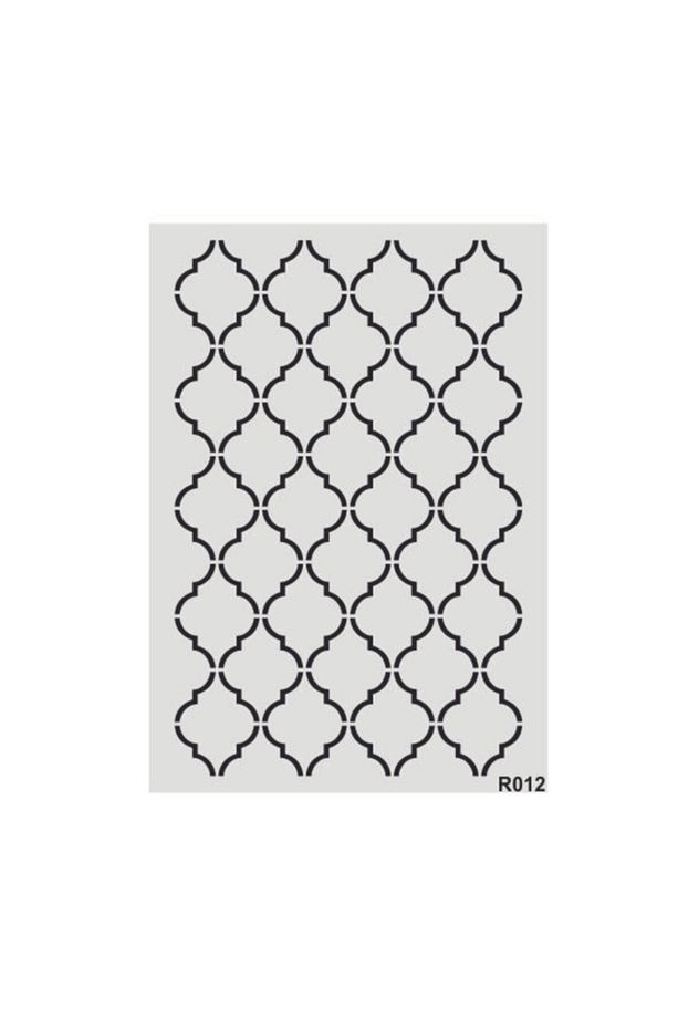 Stencil Tasarım R012 Fas Deseni Boyama Şablonu - Dekoratif Duvar Ve Eşya Boyama Şablonları 21x30 Cm - 2