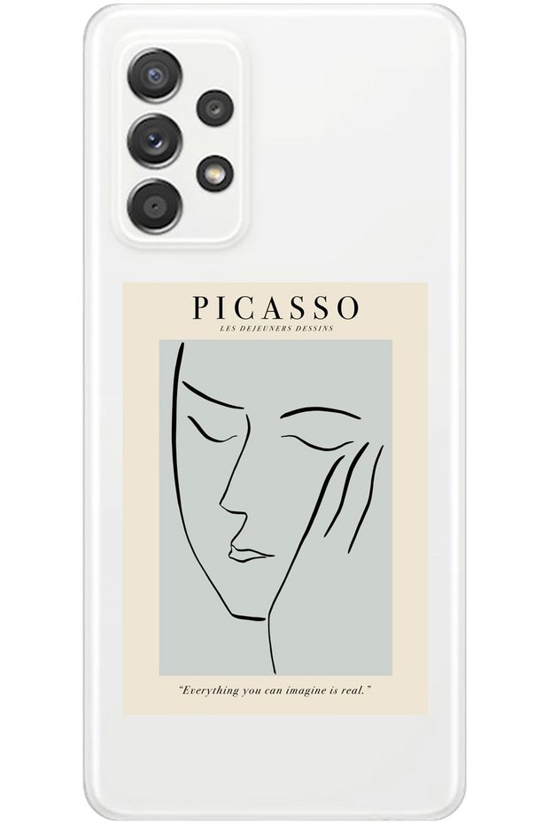 Samsung A72 Picasso Patterned Patterned Transparent Silicone Phone Case
