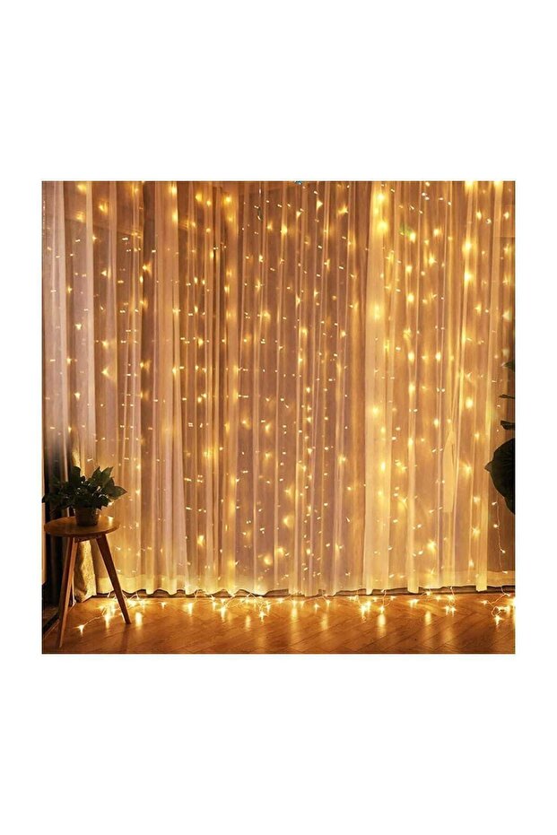 Perde Led Eklene Bilir 3,3 Metre Gün Işığı - 320 Ledli 10 Saçaklı - 1