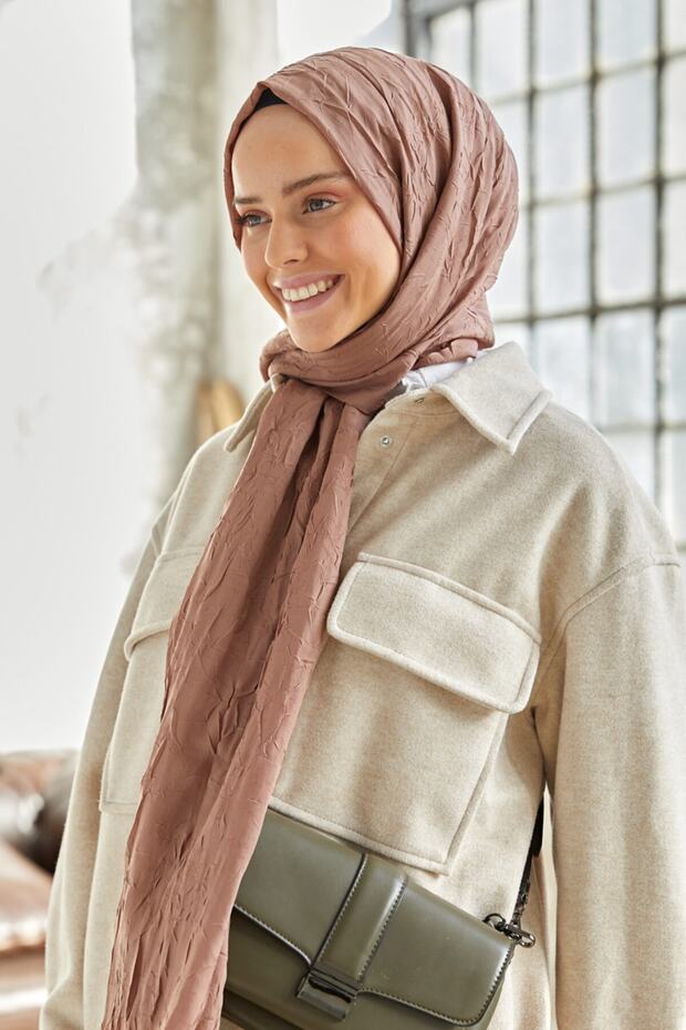 Küllü Pudra Bambu Şal - 1