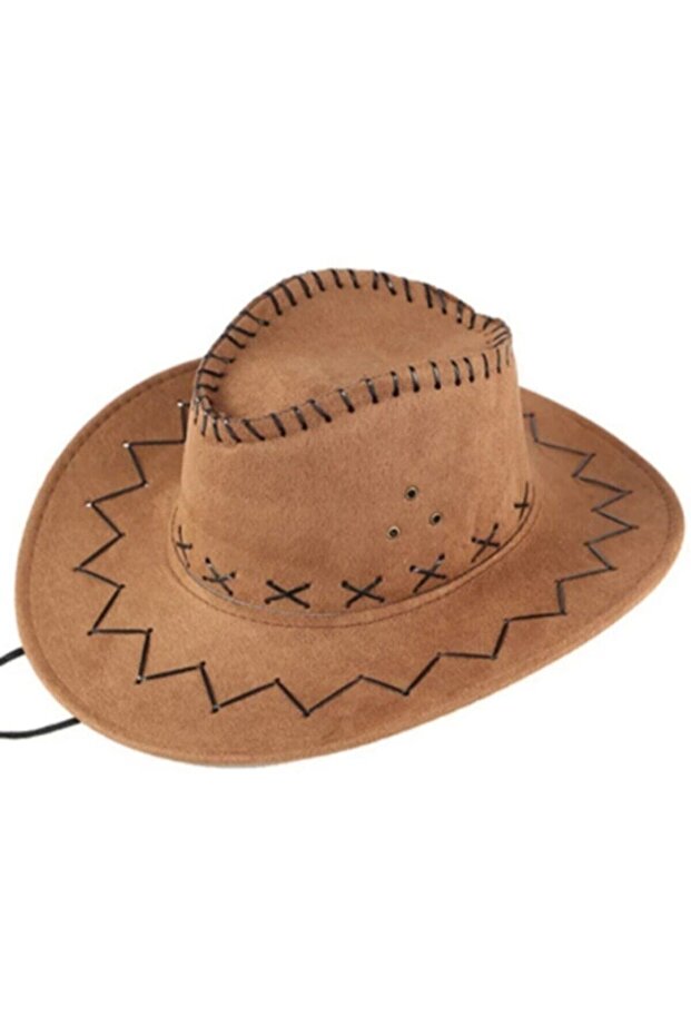 Children Unisex 8 - 14 Years Suede Cowboy Hat Red Bandana Gift