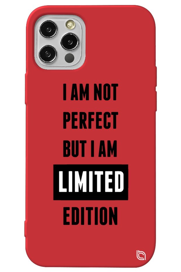 iPhone 13 Pro Red Color Premium Velvet Inside Limited Patterned Silicone Phone Case