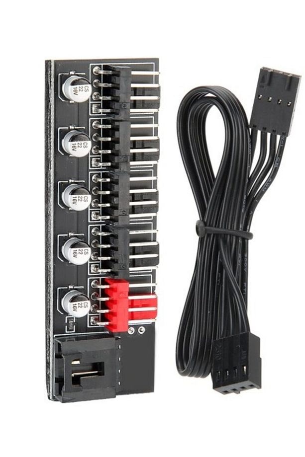 4989 Fan Çoklayıcı 5 Port Y Pwm Splitter 4 Pin Hub Cpu Kablo Çoğaltıcı - 1