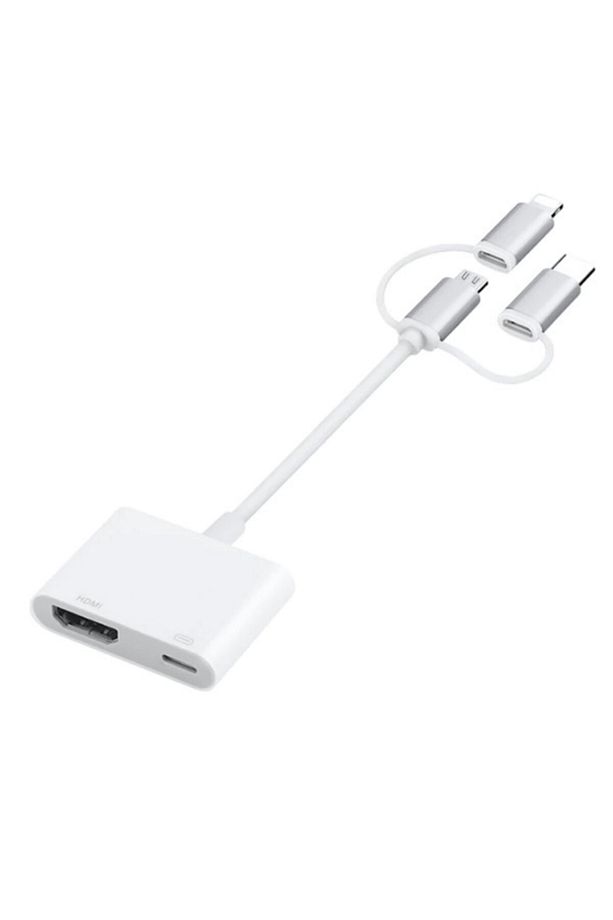 Ally 3 In1 Hdmı Dijital Av Adaptörü Iphone-android-usb Type C+micro Usb - 3