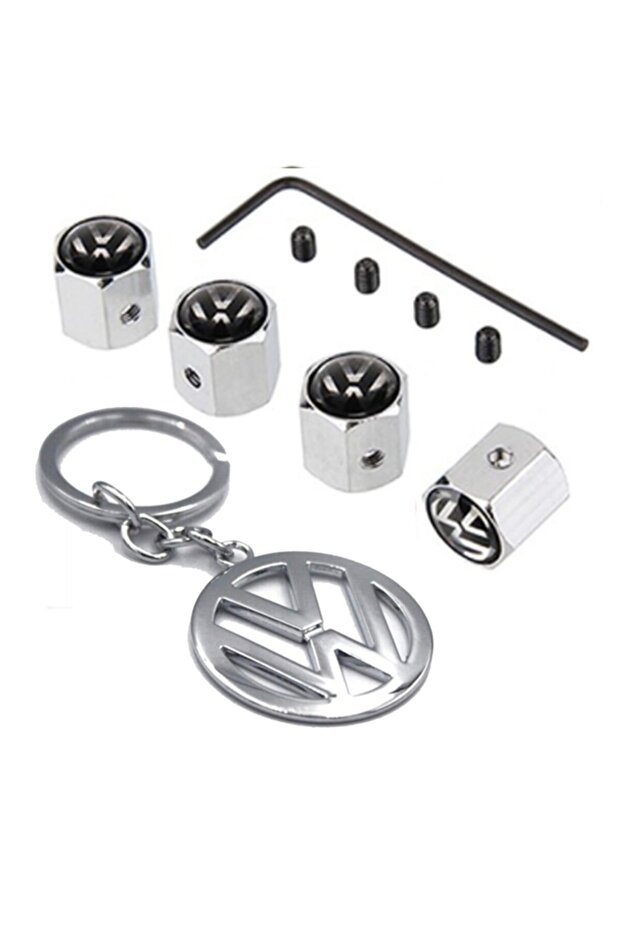 Volkswagen Polo Classic R Logo Valve Cover Chrome Allen Model and Keychain