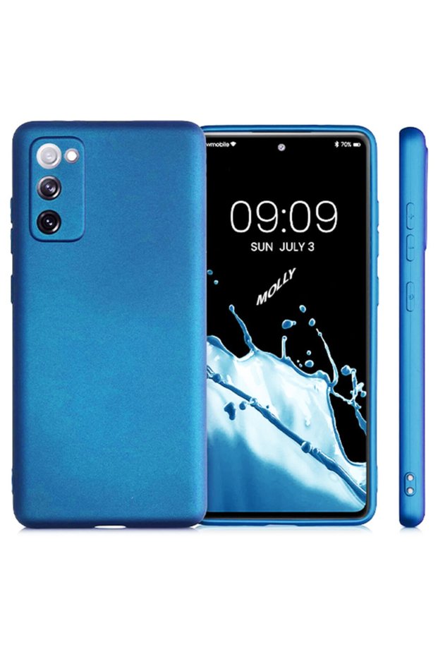 Galaxy S20 Fe Compatible Blue Guardian Matte Silicone Case
