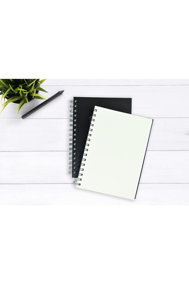 Gezegen Desenli Çizgisiz Spiral Defter - 5