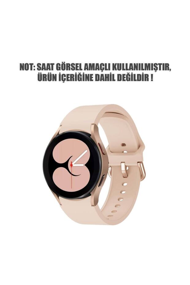 Samsung Galaxy Watch 4 Classic 46mm Kordon Solid Silicone Band Pembe - 2