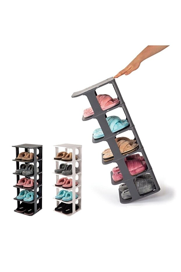 Gray Shoe Rack Organizer - 2