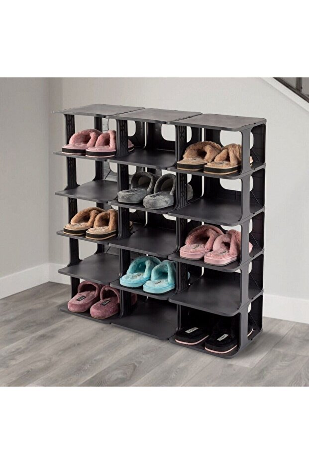 Gray Shoe Rack Organizer - 4