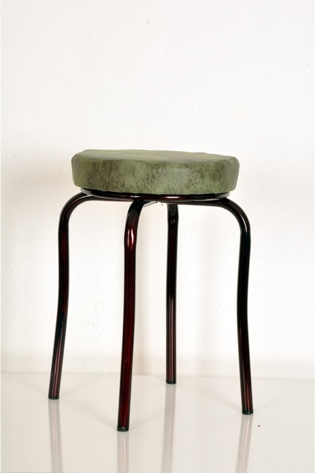 2 Pieces Green Luma Claret Red Profile Octopus Stool Metal Stool Kitchen Stool Thick Stool