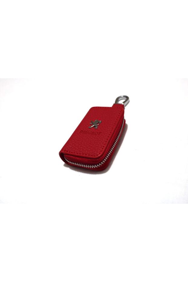 Peugeot Leather Zippered Keychain