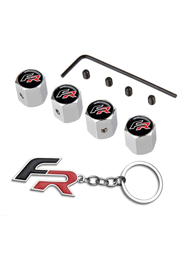 Seat Leon 2006-2012 Fr Logo Valve Cover Chrome Allen Model and Keychain