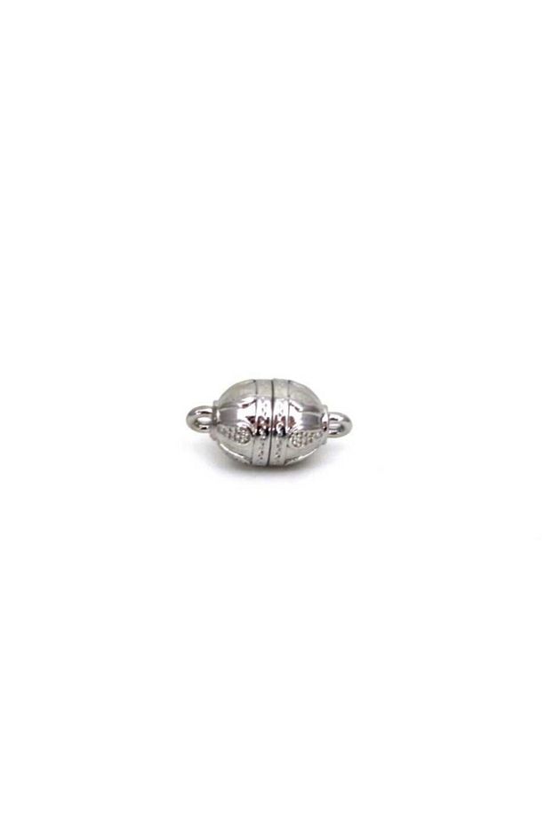 1 Adet - 6x14 Mm Mıknatıslı Klips, Takı Klipsi, Bileklik Klipsi, Kolye Klipsi, Nikel Kaplama - 1
