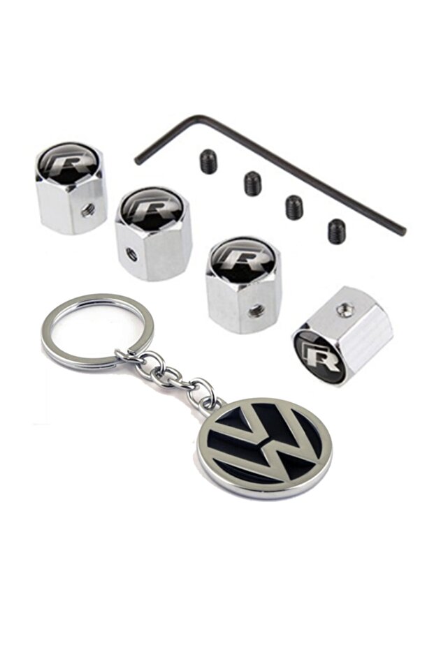 Volkswagen Multivan R Logo Valve Cover Chrome Allen Model and Keychain