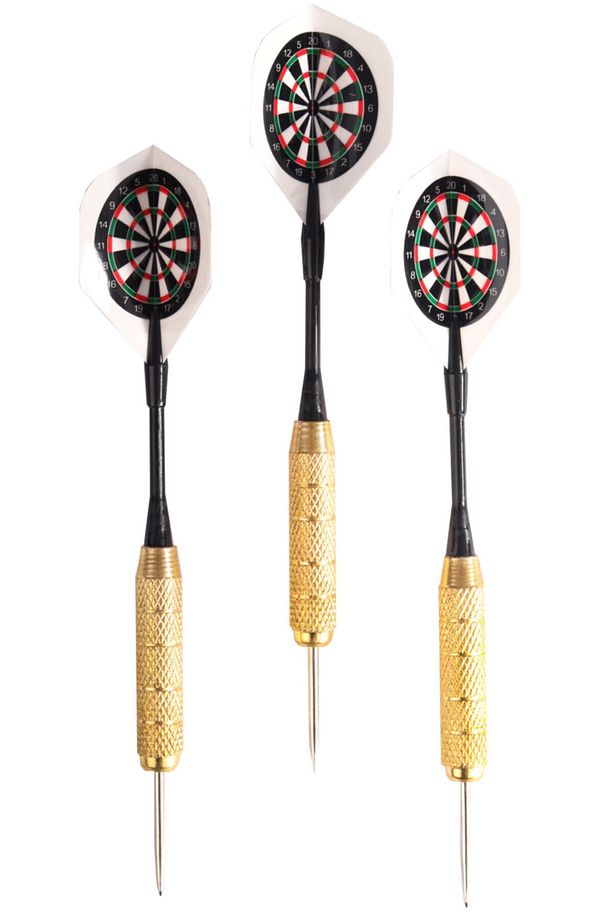 22 Gr. Dart Oku (3’lü Set) - Çelik Uç + Pirinç Gövde + Renkli Kanat - Dart Oku Seti - 1