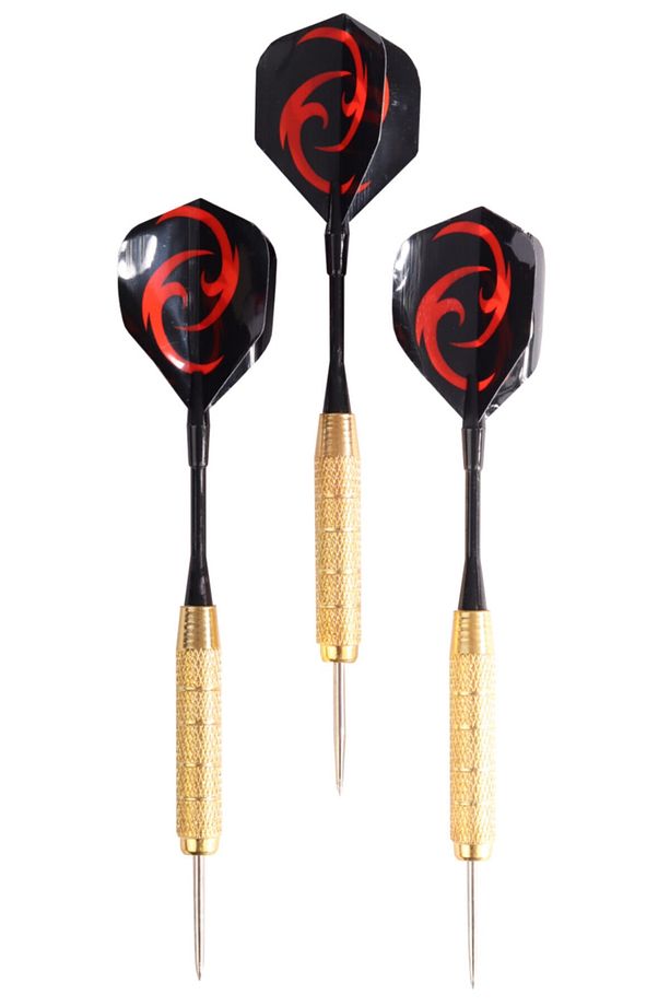 24 Gr. Dart Oku (3’lü Set) - Çelik Uç + Pirinç Gövde + Renkli Kanat - Dart Oku Seti - 1