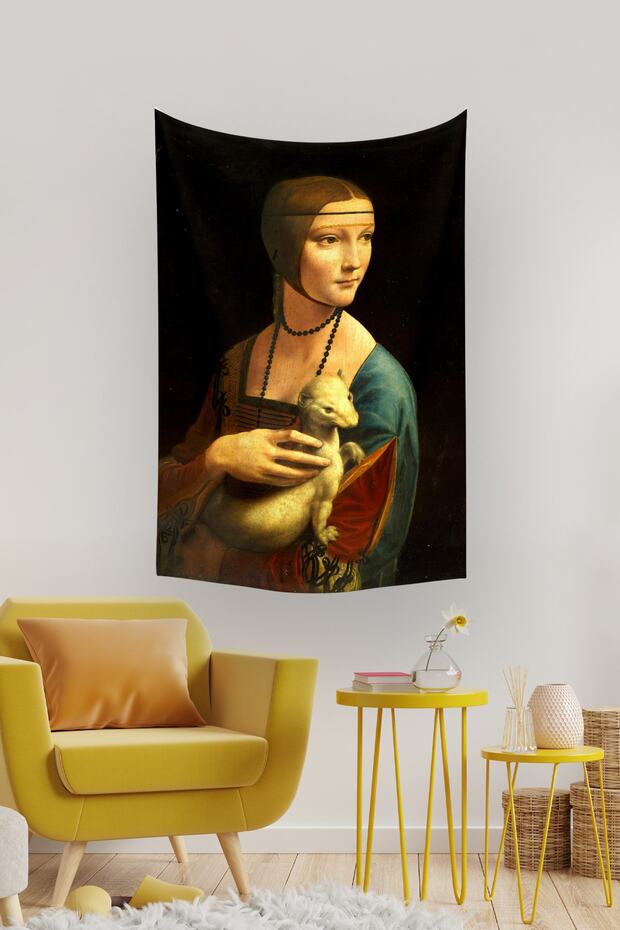 Leonardo Da Vinci Inlaid Women's Wall Cover Carpet 140x100 Cm-70x100 Cm