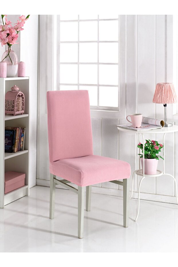 Chair Cover Powder Color Lycra Washable 1 Piece