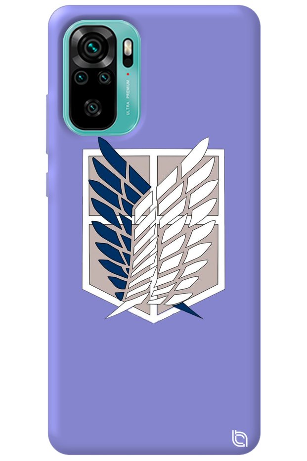 Xiaomi Redmi Note 10S Lilac Premium Velvet Inside Attack on Titan Patterned Silicone Phone Case