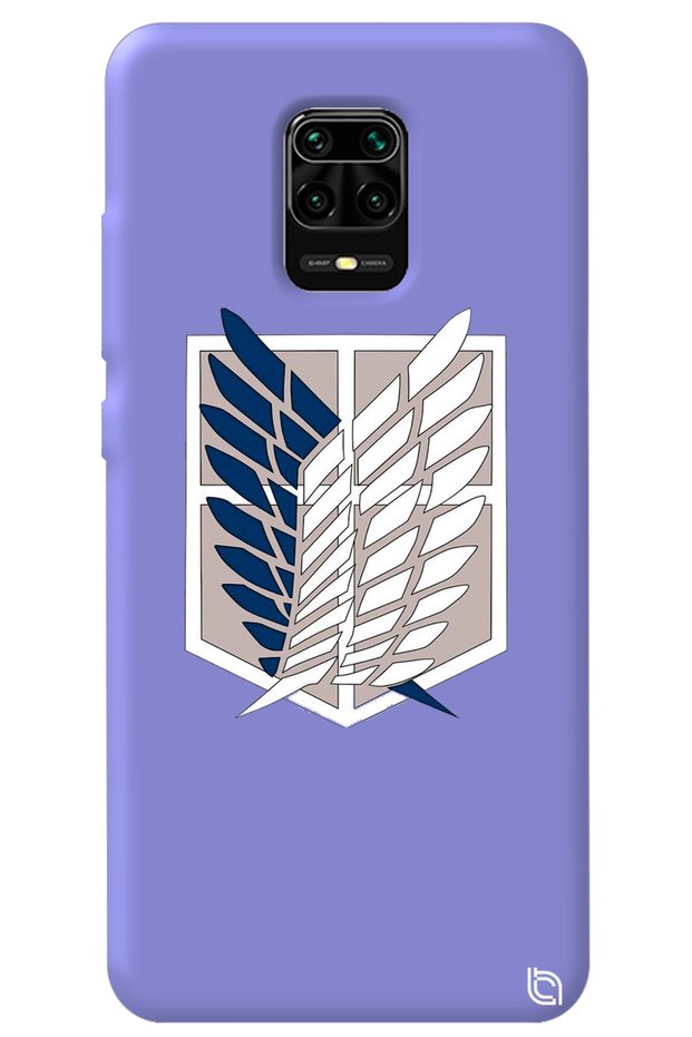 Xiaomi Redmi Note 9S Lilac Premium Velvet Attack on Titan Patterned Silicone Phone Case