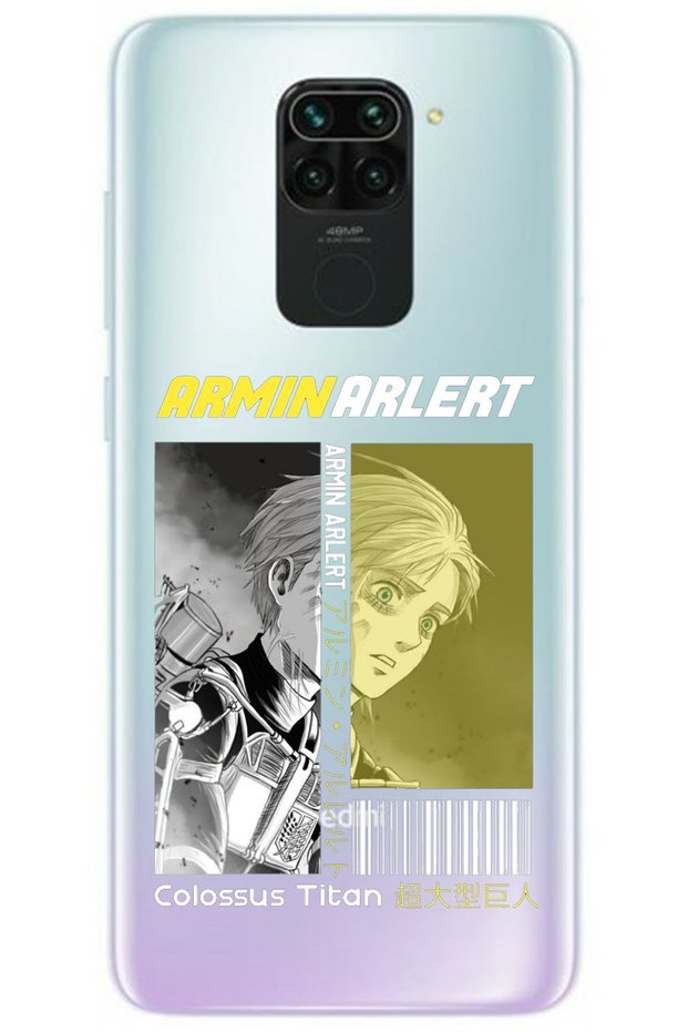حافظة هاتف Xiaomi Redmi Note 9 Attack On Titan من السيليكون الشفاف